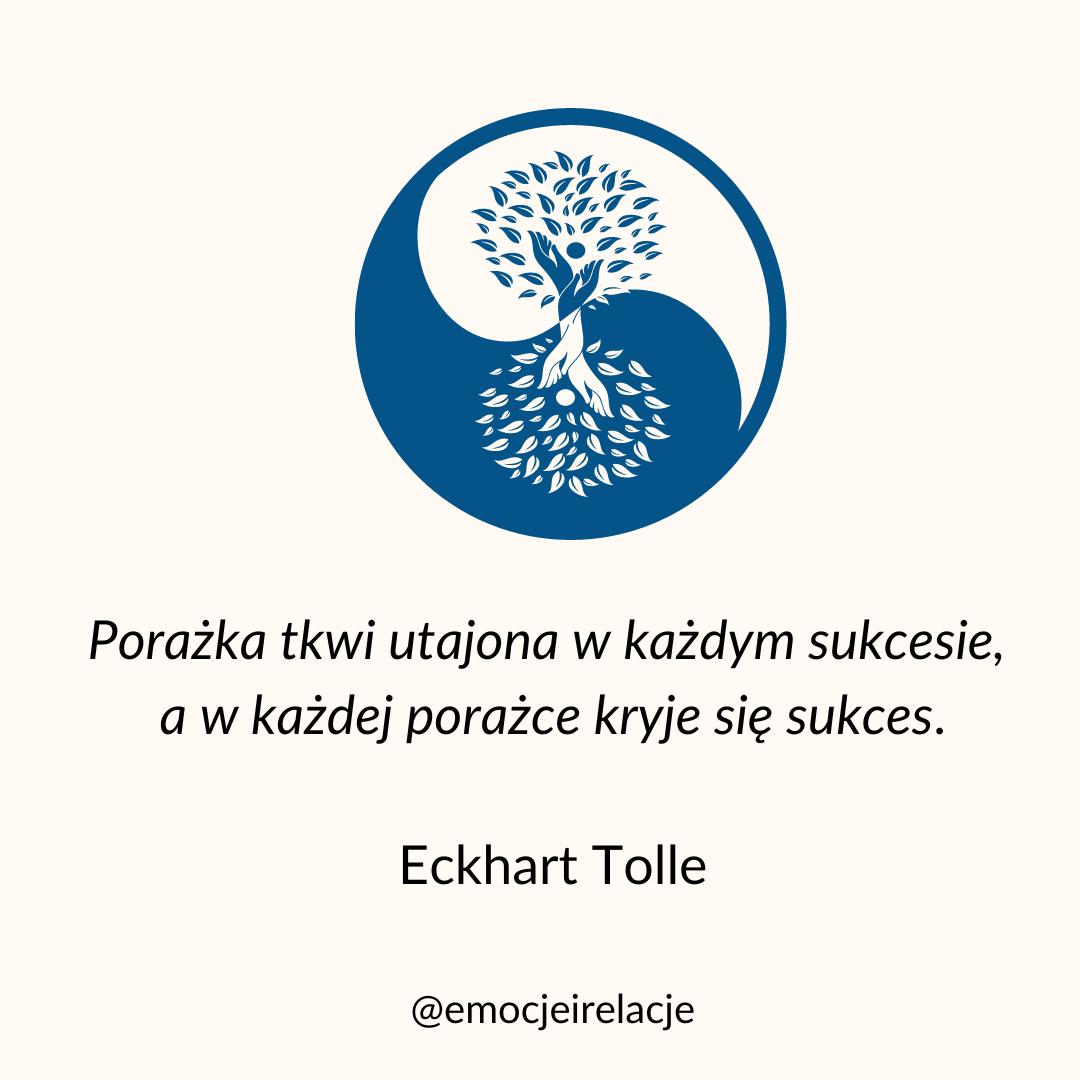 Porażka tkwi utajona w każdym sukcesie, a w każdej porażce kryje się sukces. 🔄🌟 — Eckhart Tolle Podoba nam się to stwierdzenie, a Wam? 🤔💬 #emocjeirelacje #inspiracje #podcastpsychologiczny 🎙️🌈